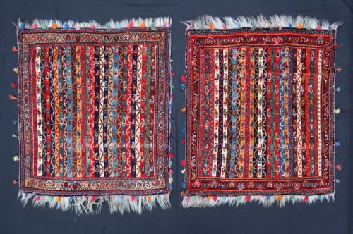 Pair of Antique Qashqa'i 'Masnads', Kashkuli Taifeh, Fars Province, South-west Persia.
