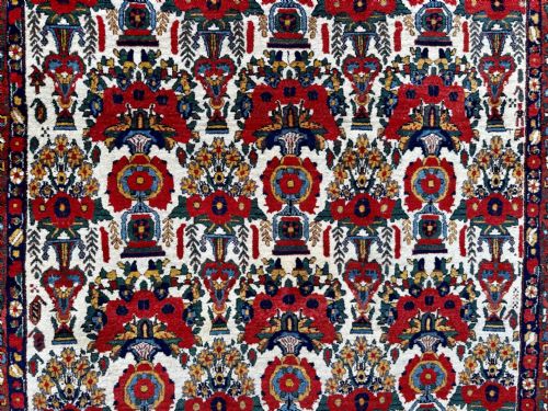 fig 1. Antique Afshar Rug, Neiriz Region, Kerman Province, South Persia.
