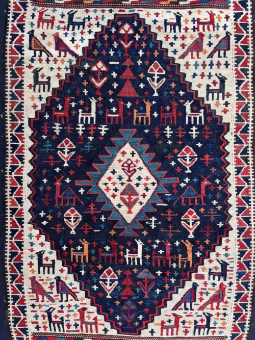 fig 1. Antique Pillow Bag-Face, Kordi Tribes, Quchan Region, Khorassan Province, North-East Persia.