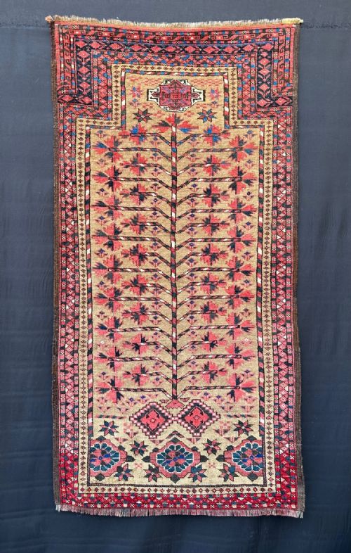 Antique Prayer-rug, Baluch Tribes, North-west Afghanistan.