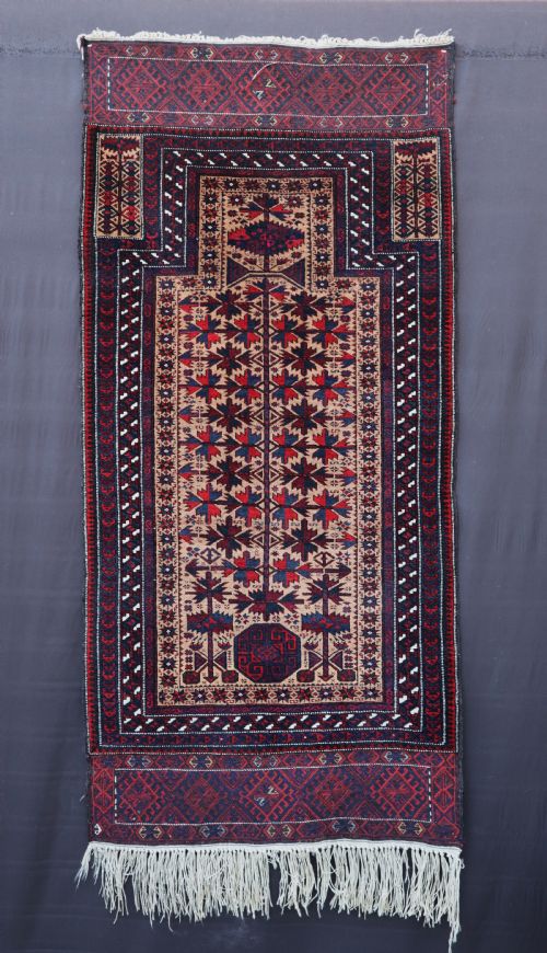 Antique Prayer-rug, Timuri - Yaqoub Khani Sub-tribe, Khorassan Province, North-eastern Persia.