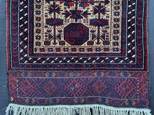 fig 1. Antique Prayer-Rug, Timuri - Yaqoub Khani Sub-Tribe, Khorassan Province, North-Eastern Persia.