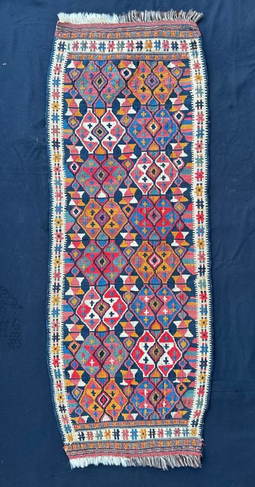 Antique Flatweave Panel, Kordi Tribes, Quchan Region, Khorassan Province, North-east Persia.