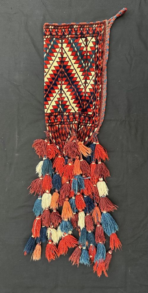 Antique Turkmen UK Bash (Tent-pole Bag), Yomut Tribes, Trans-caspian Steppes, Turkmenistan, Central Asia.