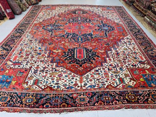 Antique Heriz Carpet, Heriz/karaja Region, North-west Persia.