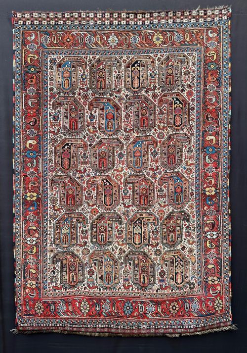Antique Khamseh Confederacy Tribal Rug, Baharlu Sub-tribe, South-west Persia.
