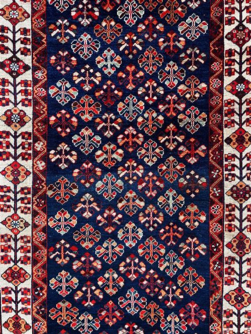 fig 1. Antique Qashqa'i Rug, Shesh Boluki Sub-Tribe, Fars Province, South-West Persia.