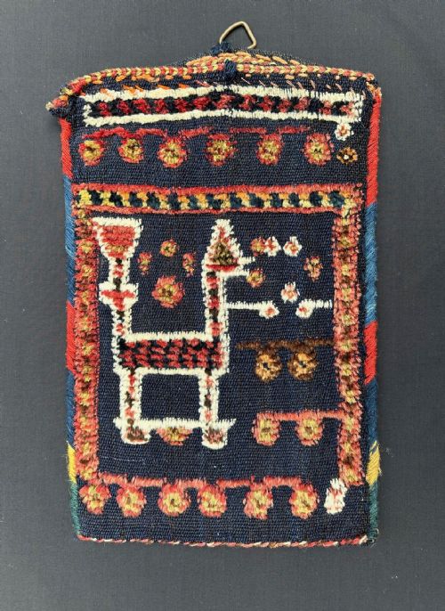 Antique Spindle-bag, Qashqa'i Nomads, Fars Province, South-west Persia.