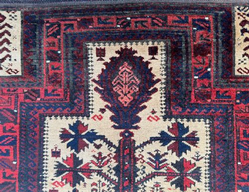 ANTIQUE PRAYERRUG BALUCH TRIBES KHORASSAN PROVINCE NORTHEAST PERSIA - ADDITIONAL PHOTO 1