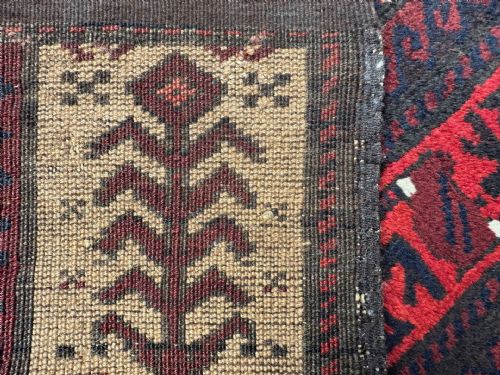 ANTIQUE PRAYERRUG BALUCH TRIBES KHORASSAN PROVINCE NORTHEAST PERSIA - ADDITIONAL PHOTO 4