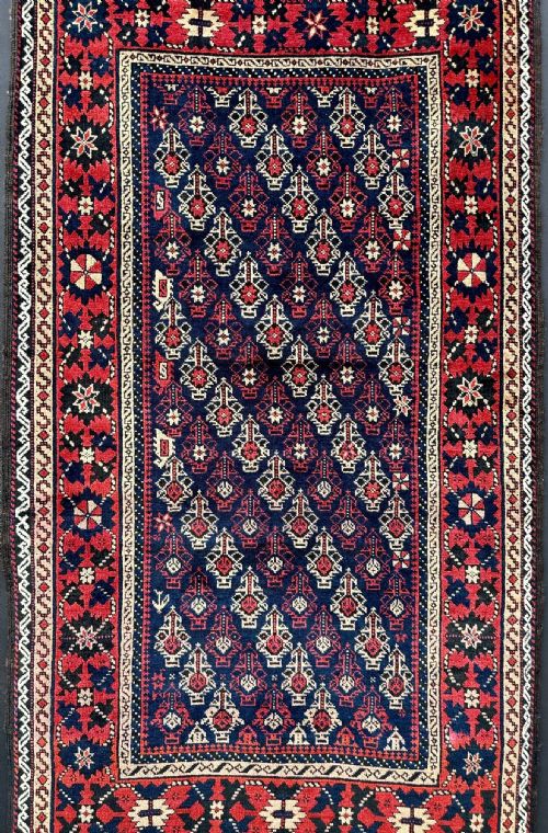 fig 1. Antique Timuri Tribal Rug, Possibly Dokhtar-e-Qazi, Borderlands of North-Eastern Persia / North-Western Afghanistan.