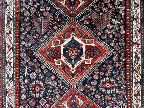 fig 1. Antique Qashqa'i Tribal Rug, Rahimlu Sub-Tribe, Fars Province, South-West Persia.