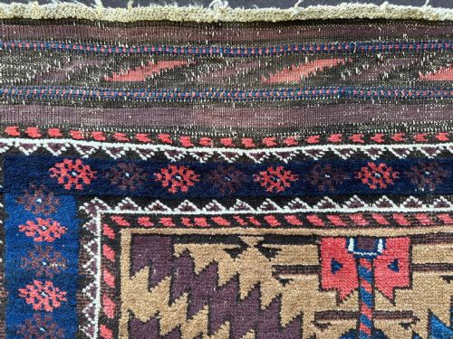 ANTIQUE BALUCH TRIBAL RUG FERDOWS PROVINCE SOUTHEAST PERSIA - ADDITIONAL PHOTO 5