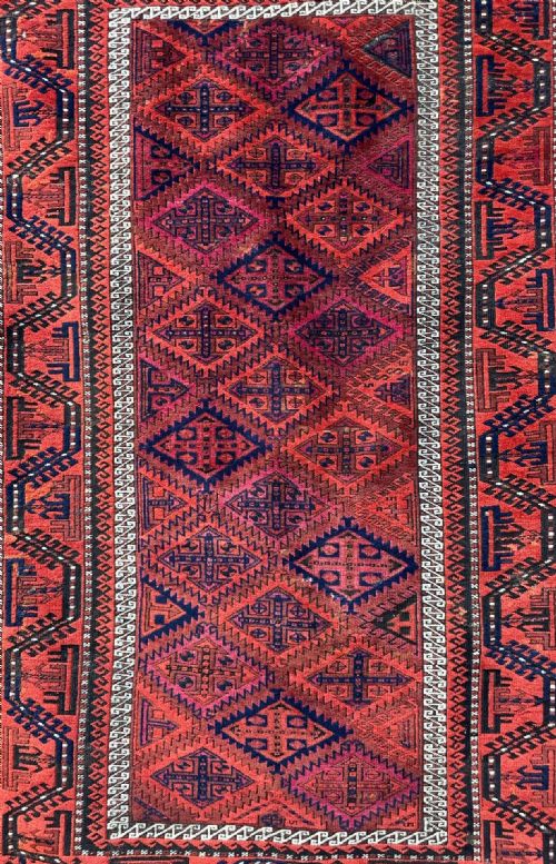 ANTIQUE BALUCH TRIBAL RUG KHORASSAN PROVINCE NORTHEAST PERSIA - ADDITIONAL PHOTO 1
