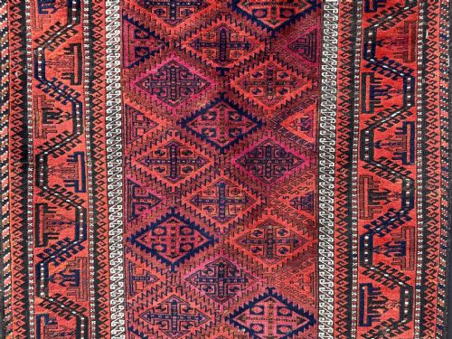ANTIQUE BALUCH TRIBAL RUG KHORASSAN PROVINCE NORTHEAST PERSIA - ADDITIONAL PHOTO 2