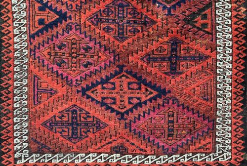 ANTIQUE BALUCH TRIBAL RUG KHORASSAN PROVINCE NORTHEAST PERSIA - ADDITIONAL PHOTO 3