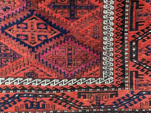 ANTIQUE BALUCH TRIBAL RUG KHORASSAN PROVINCE NORTHEAST PERSIA - ADDITIONAL PHOTO 4