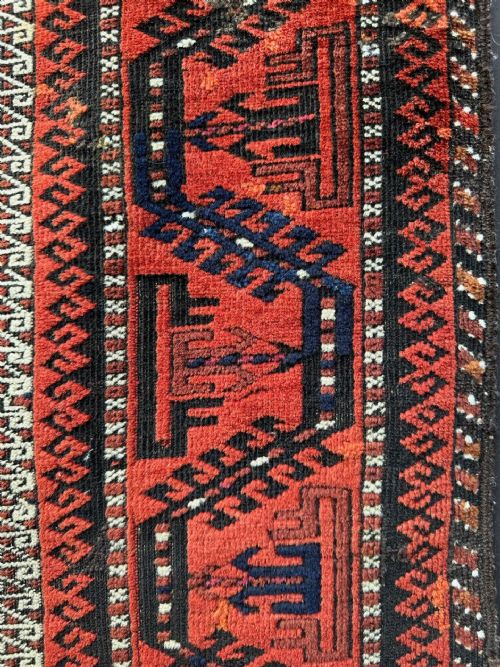 ANTIQUE BALUCH TRIBAL RUG KHORASSAN PROVINCE NORTHEAST PERSIA - ADDITIONAL PHOTO 5