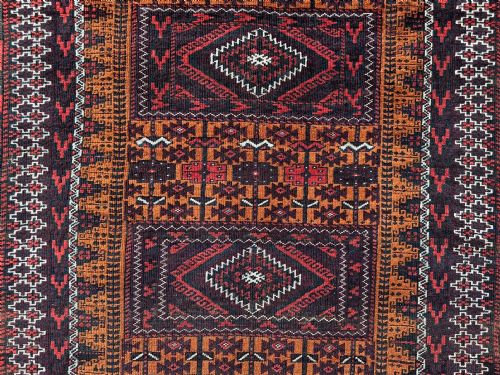 ANTIQUE BALUCH TRIBAL RUG SISTAN PROVINCE SOUTHEAST PERSIA - ADDITIONAL PHOTO 2