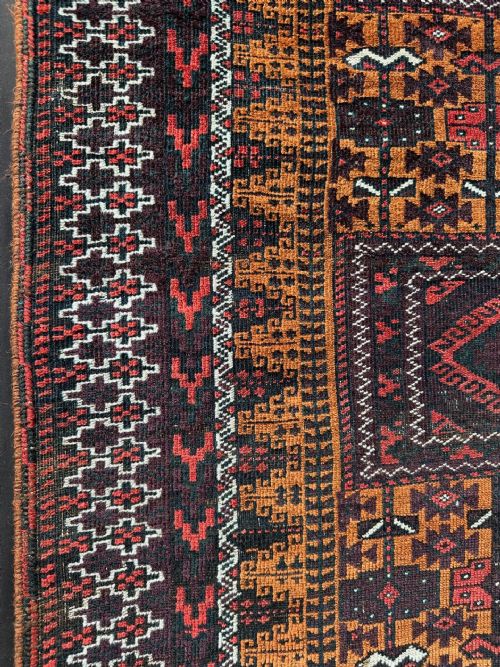ANTIQUE BALUCH TRIBAL RUG SISTAN PROVINCE SOUTHEAST PERSIA - ADDITIONAL PHOTO 4