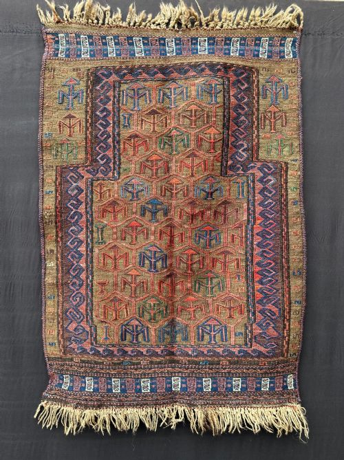 Antique Prayer-rug, Timuri Tribes, Borderlands of North-eastern Persia and North-western Afghanistan.
