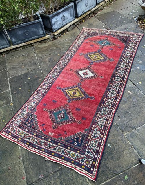 ANTIQUE CORRIDOR CARPET FERAGHAN NORTHWEST PERSIA - ADDITIONAL PHOTO 8