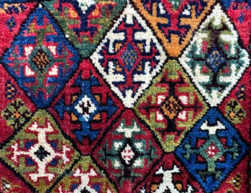 fig 1. Antique Vanity-Bag, Qashqa'i Shekarlu Tribe, Fars Province, South-West Persia.
