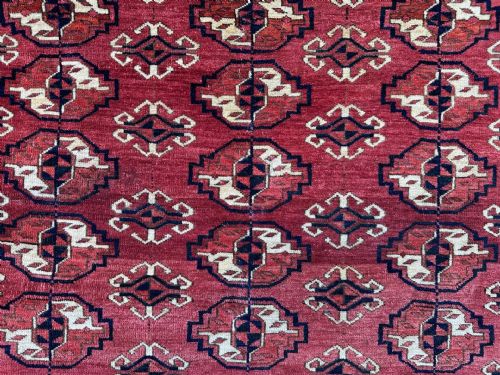 ANTIQUE TURKMEN WEDDING RUG TEKE TRIBES MERV OASIS TURKMENISTAN CENTRAL ASIA - ADDITIONAL PHOTO 2