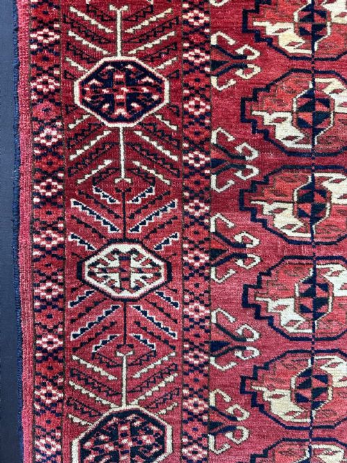 ANTIQUE TURKMEN WEDDING RUG TEKE TRIBES MERV OASIS TURKMENISTAN CENTRAL ASIA - ADDITIONAL PHOTO 5
