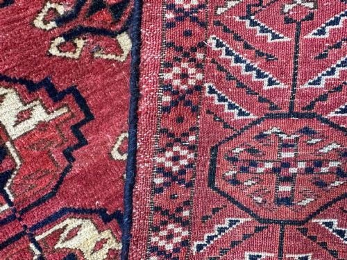 ANTIQUE TURKMEN WEDDING RUG TEKE TRIBES MERV OASIS TURKMENISTAN CENTRAL ASIA - ADDITIONAL PHOTO 6