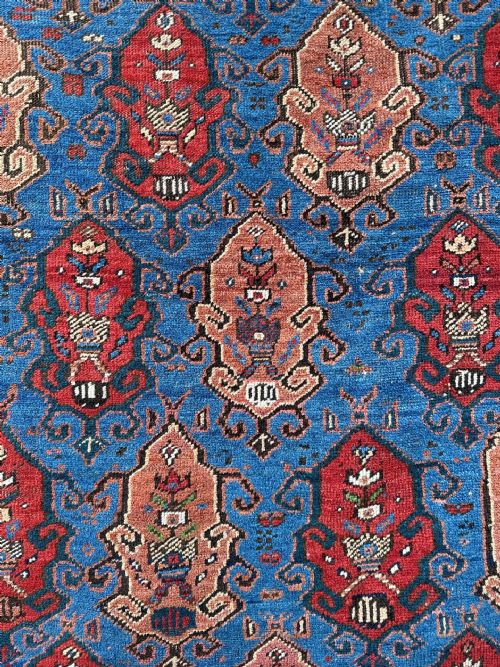 fig 1. Antique Afshar Tribal Rug, Shahr Babak Region, Kerman Province, South Persia.