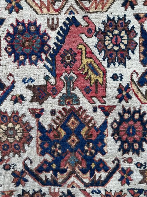 ANTIQUE AFSHAR TRIBAL RUG NEIRIZ REGION KERMAN PROVINCE SOUTH PERSIA - ADDITIONAL PHOTO 1