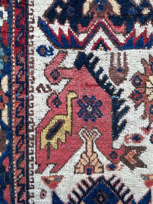 ANTIQUE AFSHAR TRIBAL RUG NEIRIZ REGION KERMAN PROVINCE SOUTH PERSIA - ADDITIONAL PHOTO 2