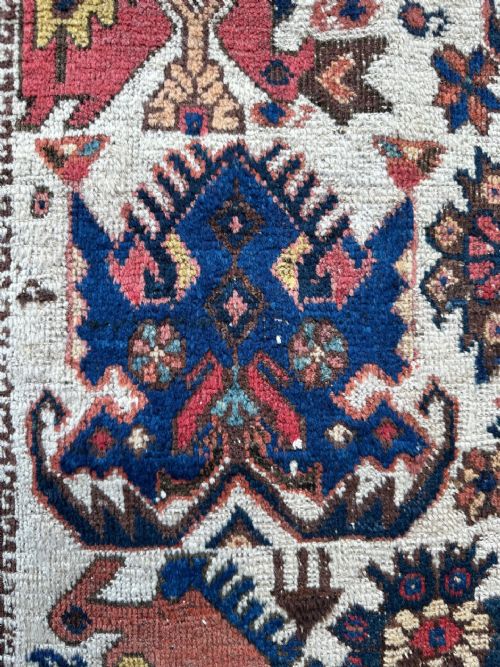 ANTIQUE AFSHAR TRIBAL RUG NEIRIZ REGION KERMAN PROVINCE SOUTH PERSIA - ADDITIONAL PHOTO 3