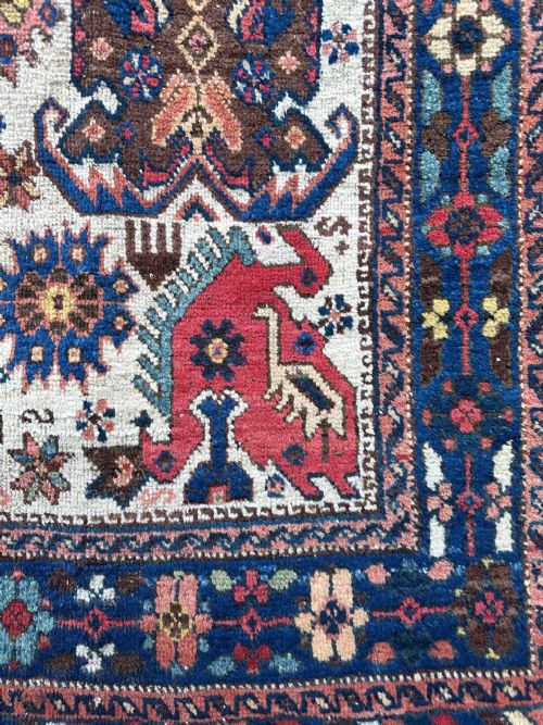 ANTIQUE AFSHAR TRIBAL RUG NEIRIZ REGION KERMAN PROVINCE SOUTH PERSIA - ADDITIONAL PHOTO 4