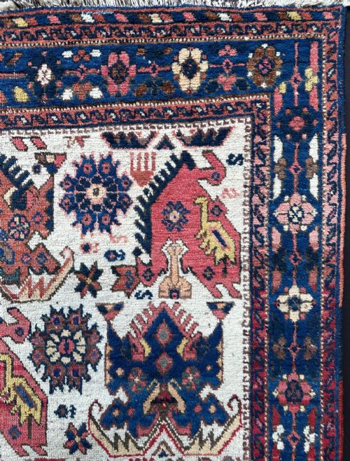 ANTIQUE AFSHAR TRIBAL RUG NEIRIZ REGION KERMAN PROVINCE SOUTH PERSIA - ADDITIONAL PHOTO 5