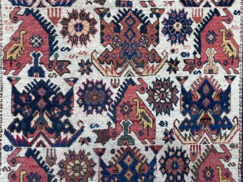 ANTIQUE AFSHAR TRIBAL RUG NEIRIZ REGION KERMAN PROVINCE SOUTH PERSIA - ADDITIONAL PHOTO 6