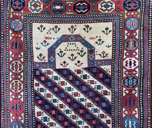 ANTIQUE PRAYERRUG GENDJE EASTERN CAUCASUS - ADDITIONAL PHOTO 1