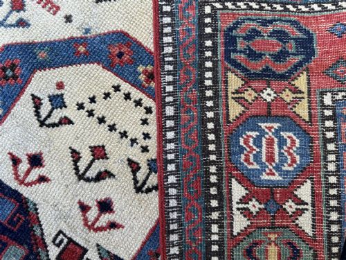 ANTIQUE PRAYERRUG GENDJE EASTERN CAUCASUS - ADDITIONAL PHOTO 5