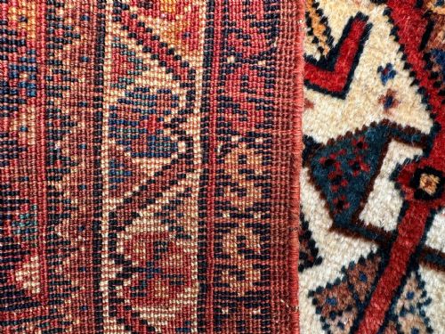 ANTIQUE SADDLEBAG FACE QASHQA'I TRIBES FARS PROVINCE SOUTHWEST PERSIA - ADDITIONAL PHOTO 3