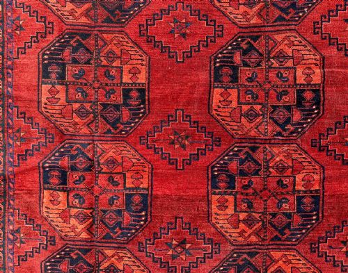 ANTIQUE TURKMEN CARPET ERSARY TRIBES MIDDLE AMUDARYA REGION TURKMENISTAN CENTRAL ASIA - ADDITIONAL PHOTO 4