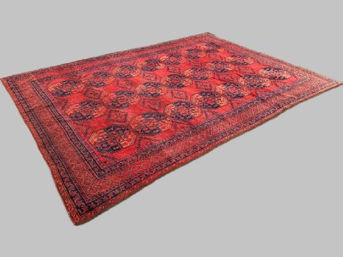 ANTIQUE TURKMEN CARPET ERSARY TRIBES MIDDLE AMUDARYA REGION TURKMENISTAN CENTRAL ASIA - ADDITIONAL PHOTO 5