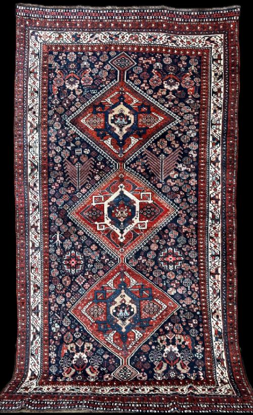 Antique Qashqa'i Tribal Rug, Rahimlu Sub-tribe, Fars Province, South-west Persia.