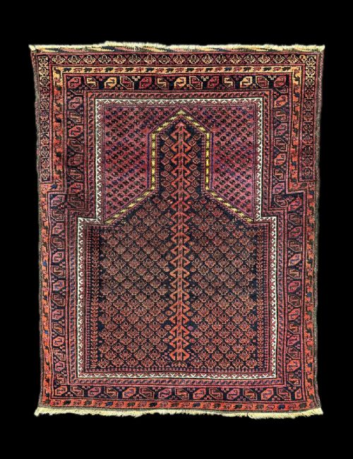 Antique Prayer-rug, Timuri Tribes, Dokhtar-e-qazi Sub-tribe, Borderlands of North-eastern Persia / North-western Afghanistan.