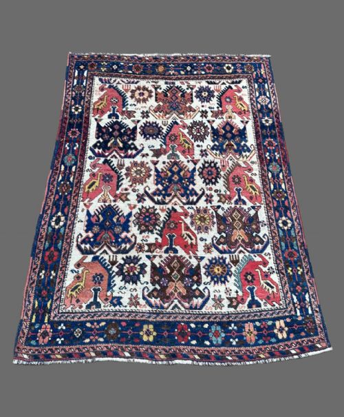 ANTIQUE AFSHAR TRIBAL RUG NEIRIZ REGION KERMAN PROVINCE SOUTH PERSIA - ADDITIONAL PHOTO 7