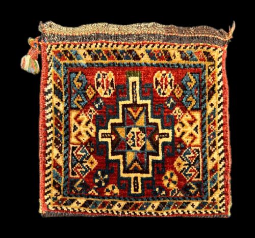 Antique Vanity-bag, Qashqa'i Confederacy, Kashkuli Bozorg Tayefeh, Kuhi Tireh, Fars Province, South-west Persia.