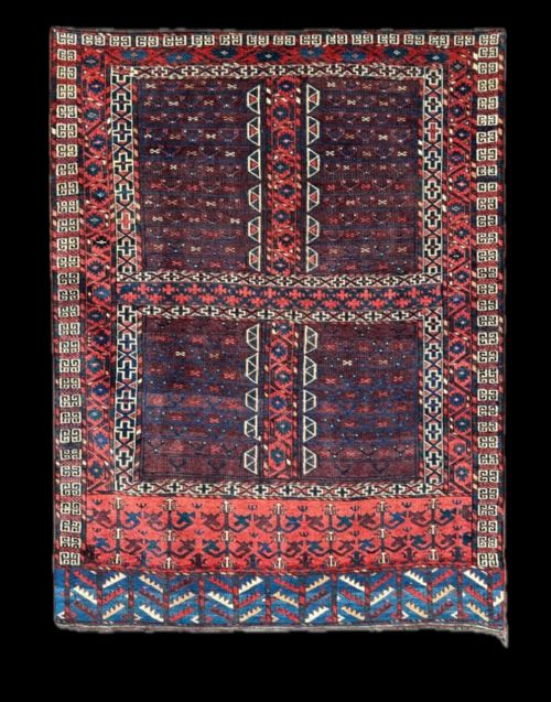 Antique Turkmen Engsi, Igdyr Tribe, Astrakhan Province, Turkmenistan, Central Asia.