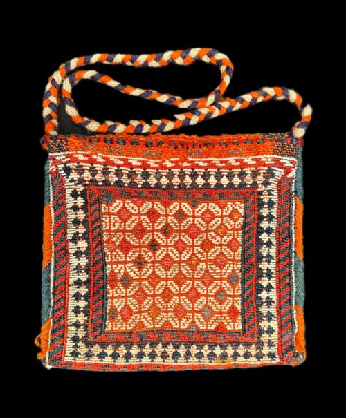 fig 1. Antique Vanity-Bag, Qashqa'i Confederacy, Darrehshuri Tayfeh, Fars Province, South-West Persia.