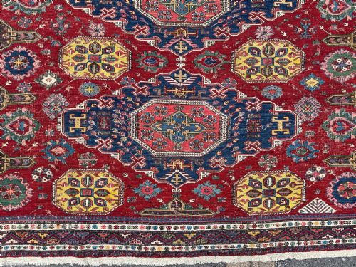 ANTIQUE SOUMAK CARPET DAGHESTANKUBA REGION EASTERN CAUCASUS - ADDITIONAL PHOTO 1