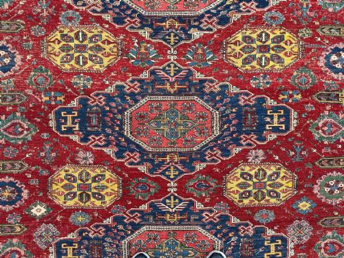 ANTIQUE SOUMAK CARPET DAGHESTANKUBA REGION EASTERN CAUCASUS - ADDITIONAL PHOTO 2